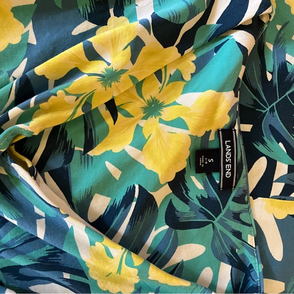 Lands End Floral Cross Front Dress - Picture 2 of 3